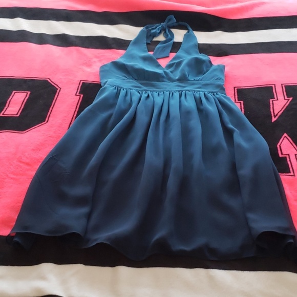 Express Dresses & Skirts - Gorgeous Ombe Blue Express Halter Dress